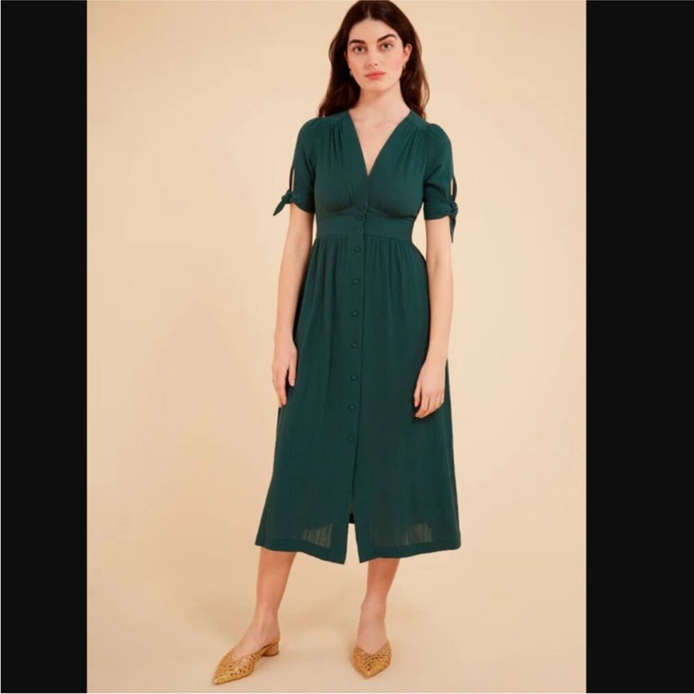 FRNCH Teal Long Sleeve Dress